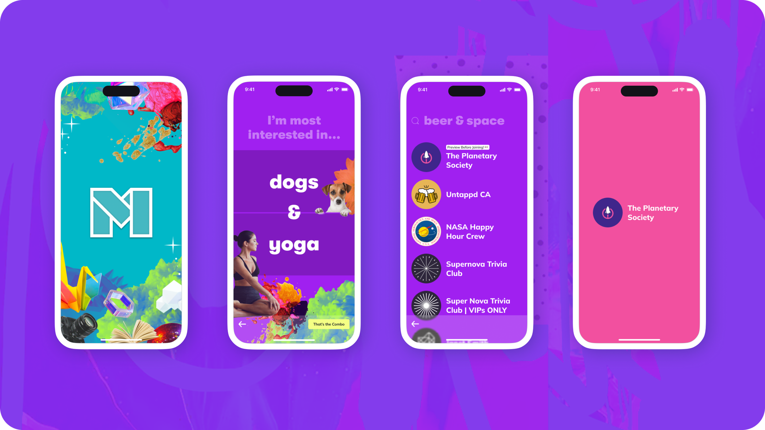 Screens from the new first app experience proposal